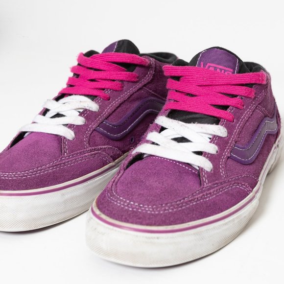 Vintage Vans Holder Mid TB4R Purple Suede Skate - Picture 3 of 13